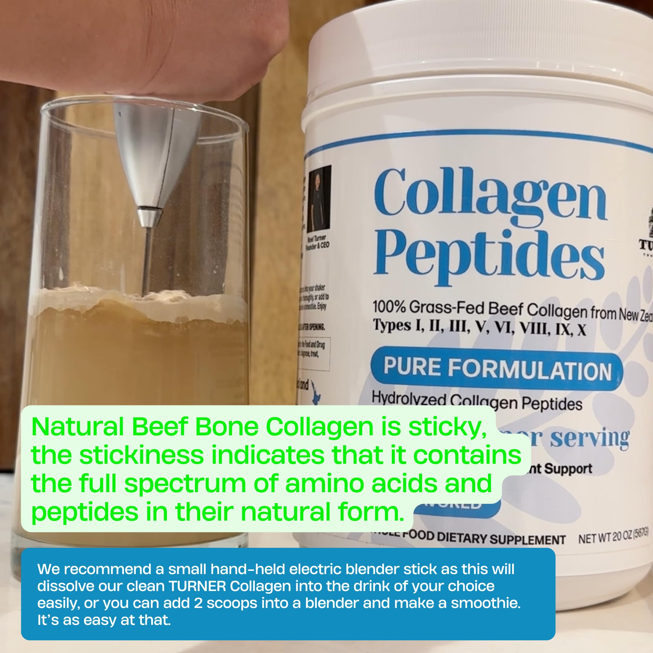 Collagen Peptides Powder     Pure Formulation 10oz, TURNER New Zealand,