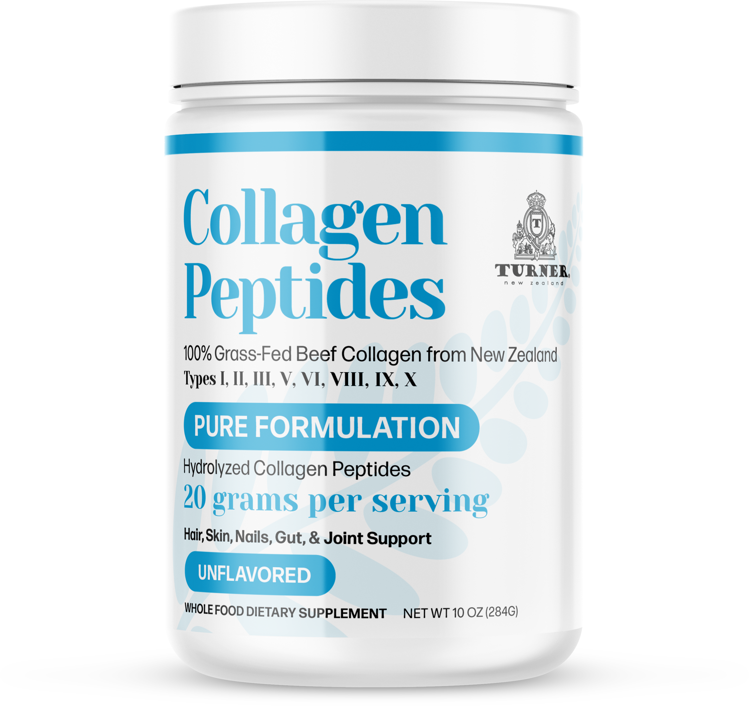 Collagen Peptides Powder     Pure Formulation 10oz, TURNER New Zealand,