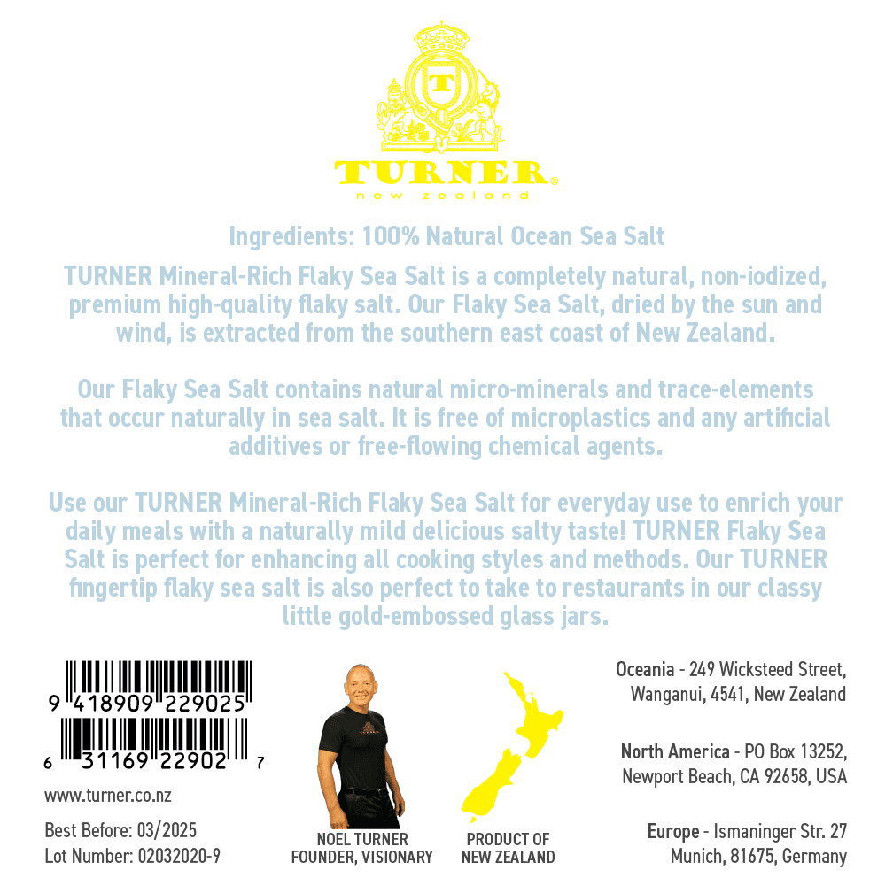 Mineral-Rich Flaky Sea Salt Pouch, TURNER New Zealand,