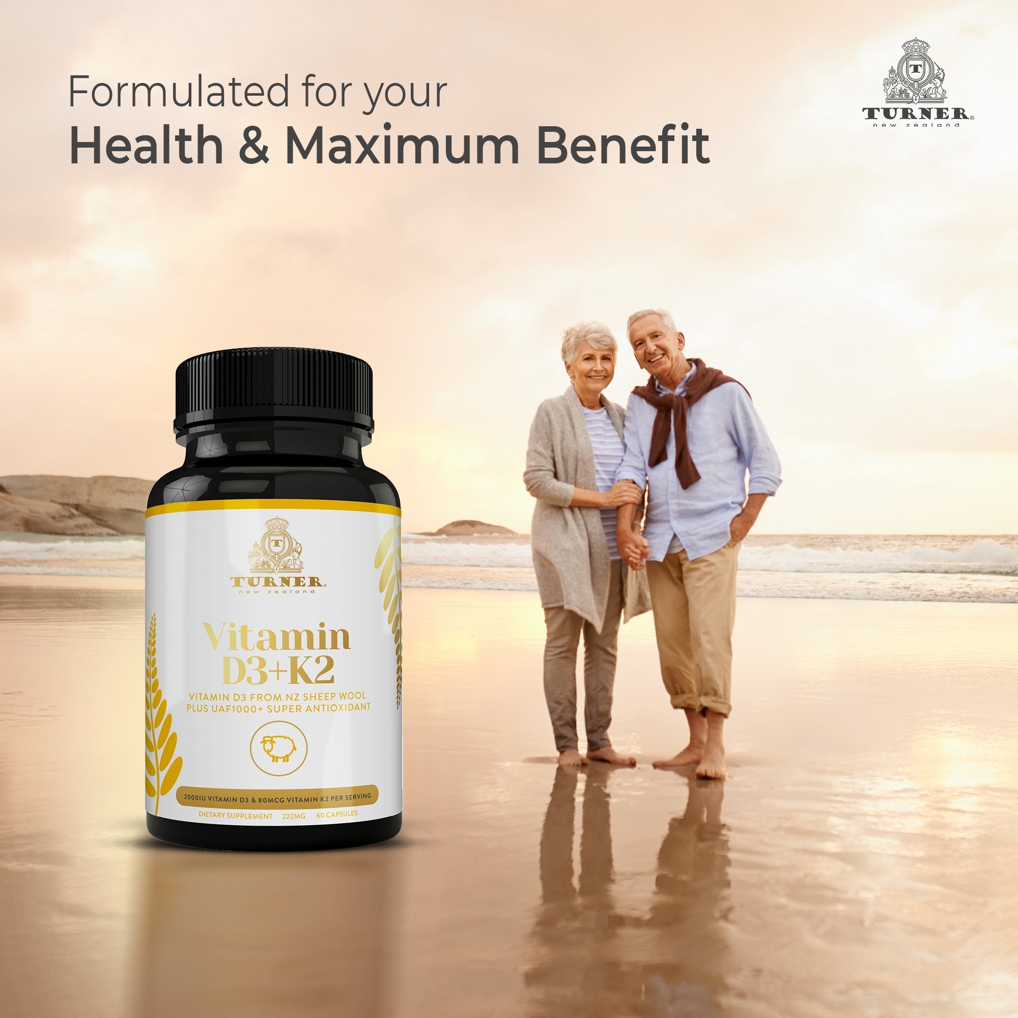 Vitamin D3+K2, TURNER New Zealand,
