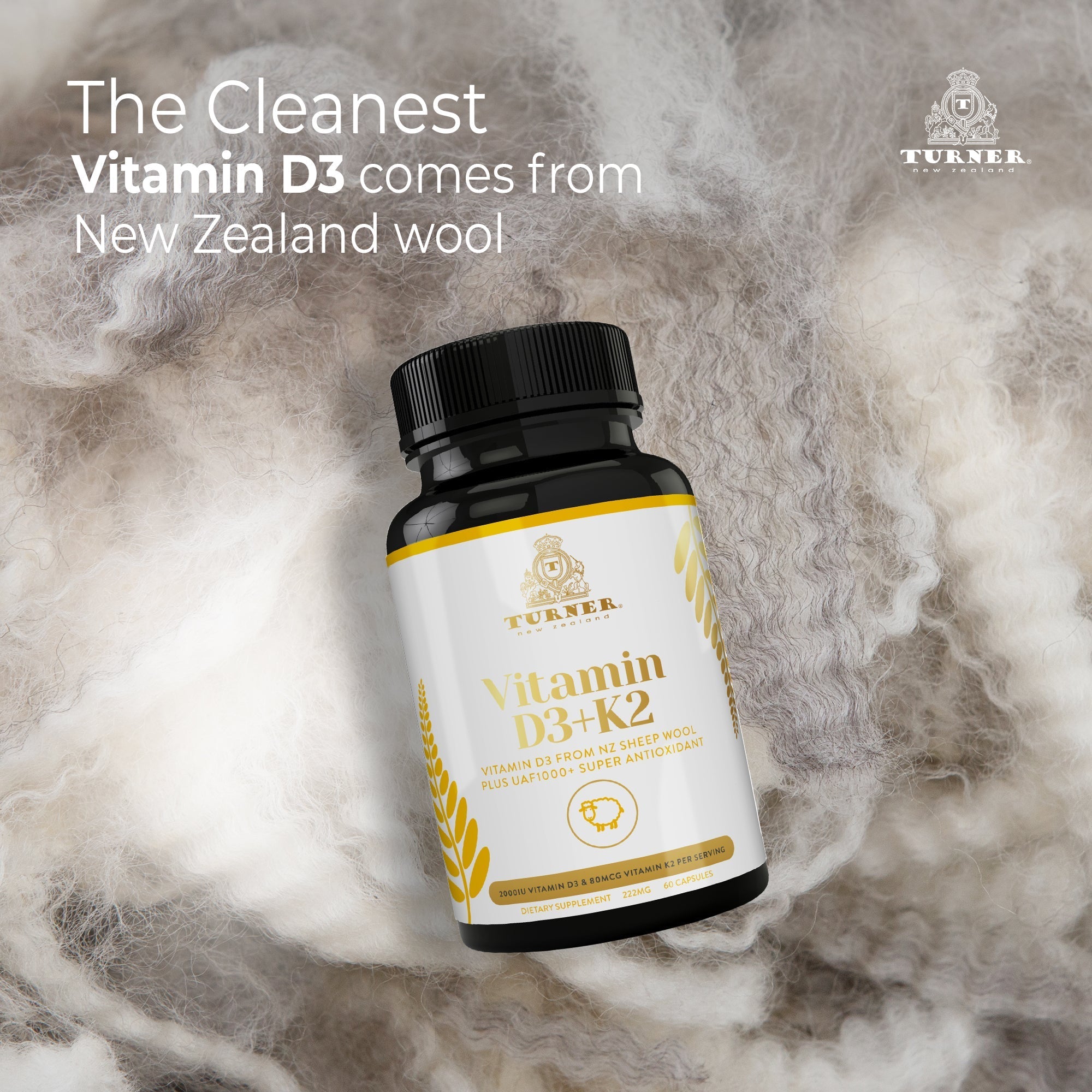 Vitamin D3+K2, TURNER New Zealand,