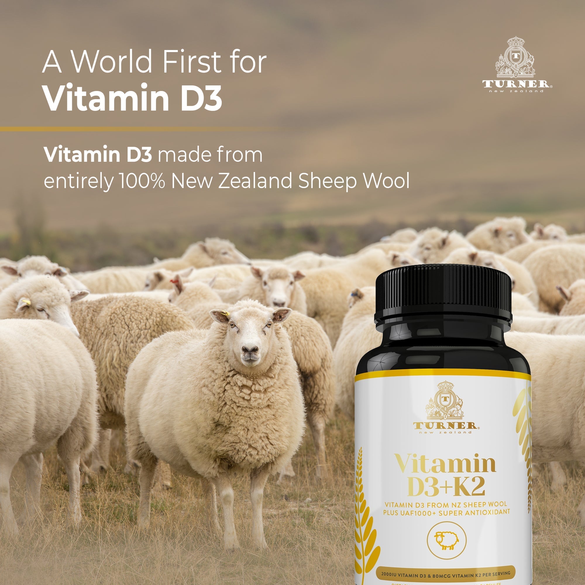 Vitamin D3+K2, TURNER New Zealand,