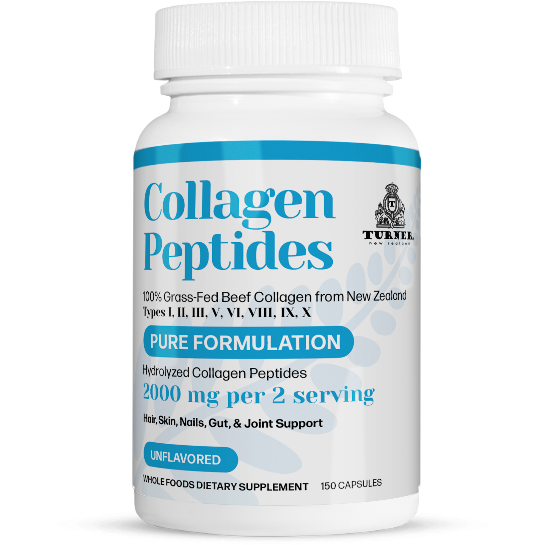Collagen Peptides Capsules Pure Formulation, TURNER New Zealand, 