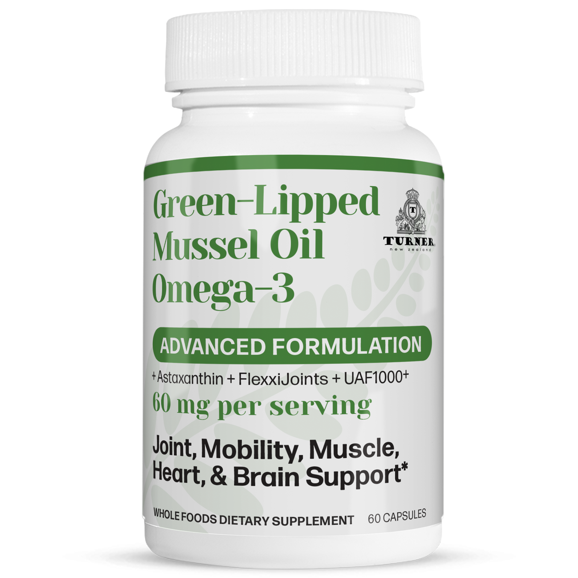 Green-Lipped Mussel Oil 60, TURNER New Zealand, 